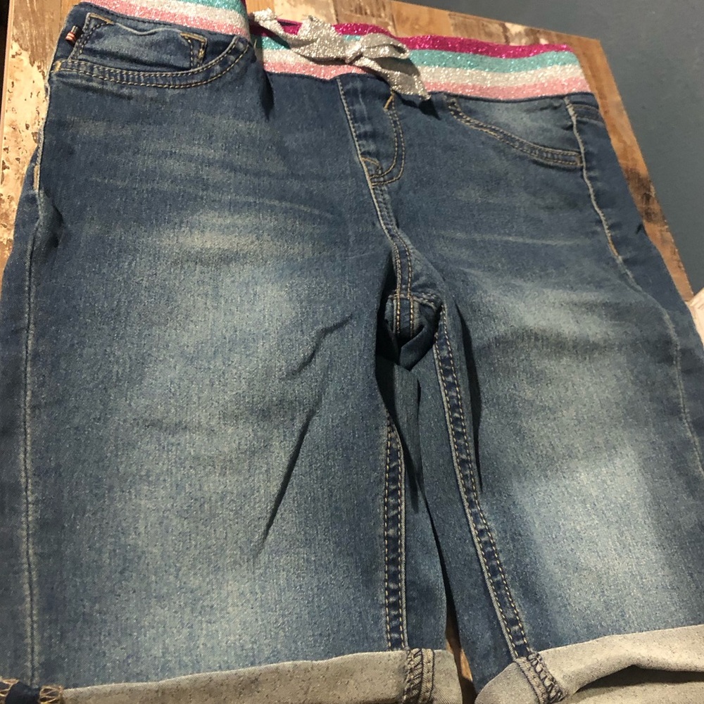 Girls Vigoss Medium Wash Long Bermuda Shorts Size 12/14 New Without Tags!